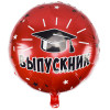 К 18"/46 см, Круг, Выпускник, Красный, 1 шт с гелием