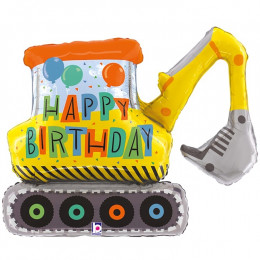 Б Фигура, Happy Birthday, Экскаватор, 31"/79 см, 1 шт.