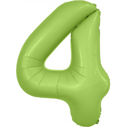 Шар (40''/102 см) Цифра, Slim, Мистик, Фисташка, Сатин, 1 шт с гелием
