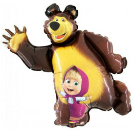 G Шар (35"/89 см) Фигура, Маша и Медведь, 1 шт.