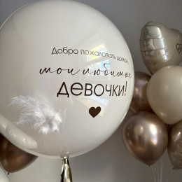 Шары на выписку из роддома Кремовое чудо
